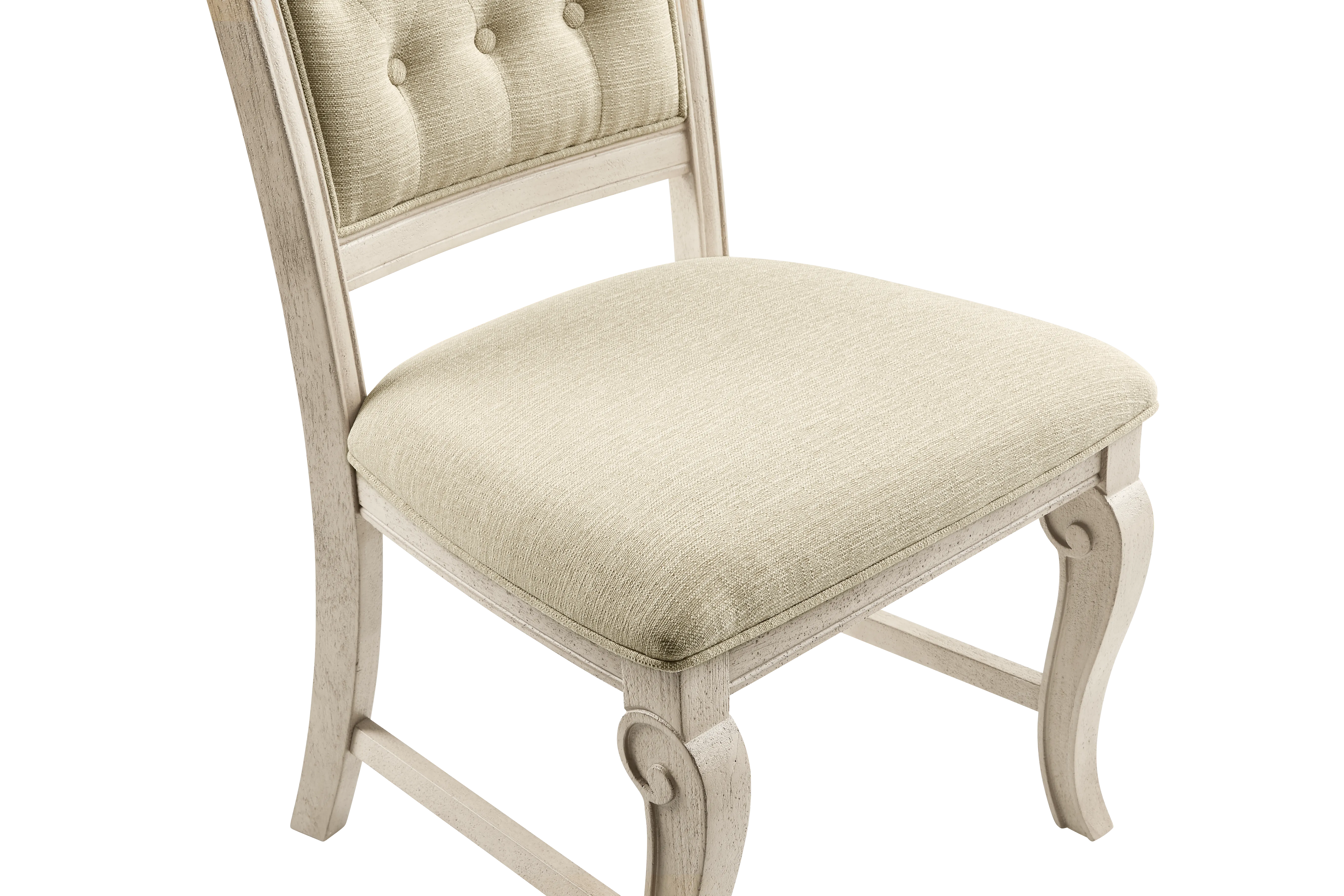 Armitage Cream Side Chair with White Legs - Image 6
