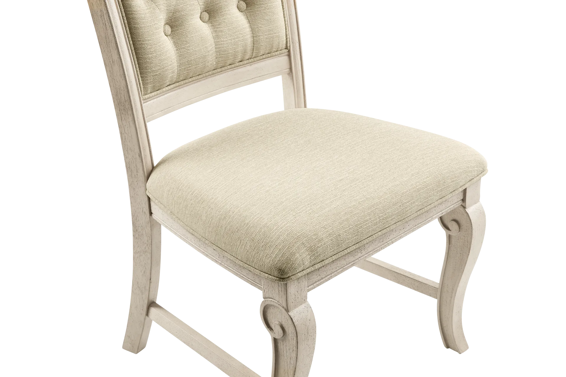 Armitage Cream Side Chair with White Legs - Image 6