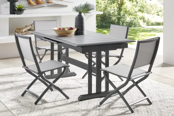 Kellen Charcoal Outdoor Dining Extension Table