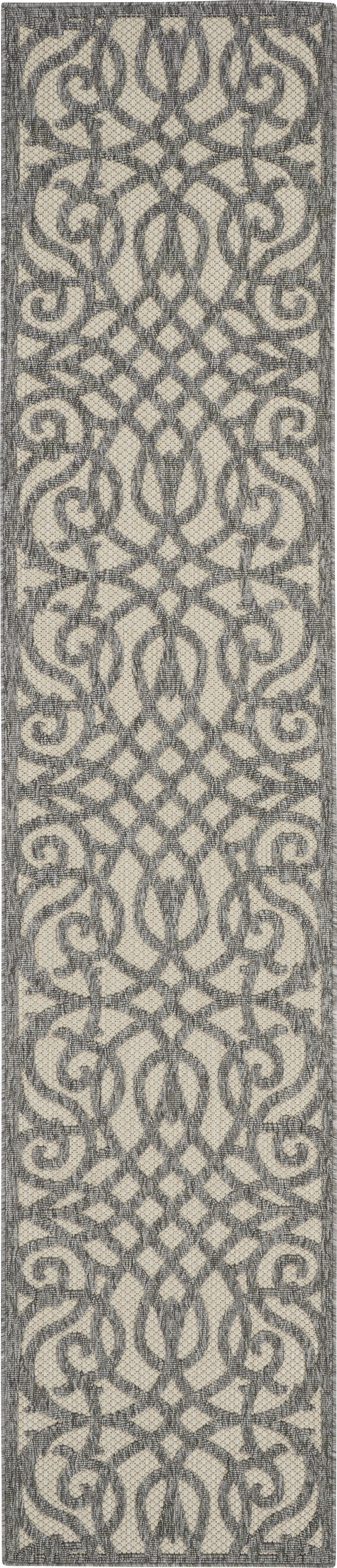 Cammie Gray 2'2 x 7'6 Runner Indoor/Outdoor Rug - Thumbnail - Image 1