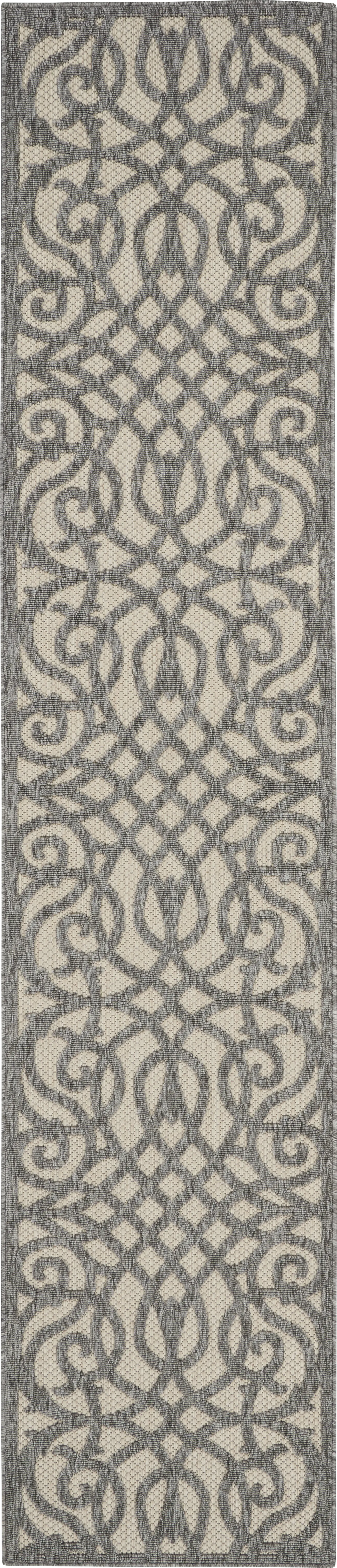 Cammie Gray 2'2 x 7'6 Runner Indoor/Outdoor Rug