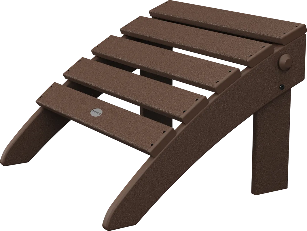 POLYWOOD Classic Mahogany Outdoor Folding Ottoman