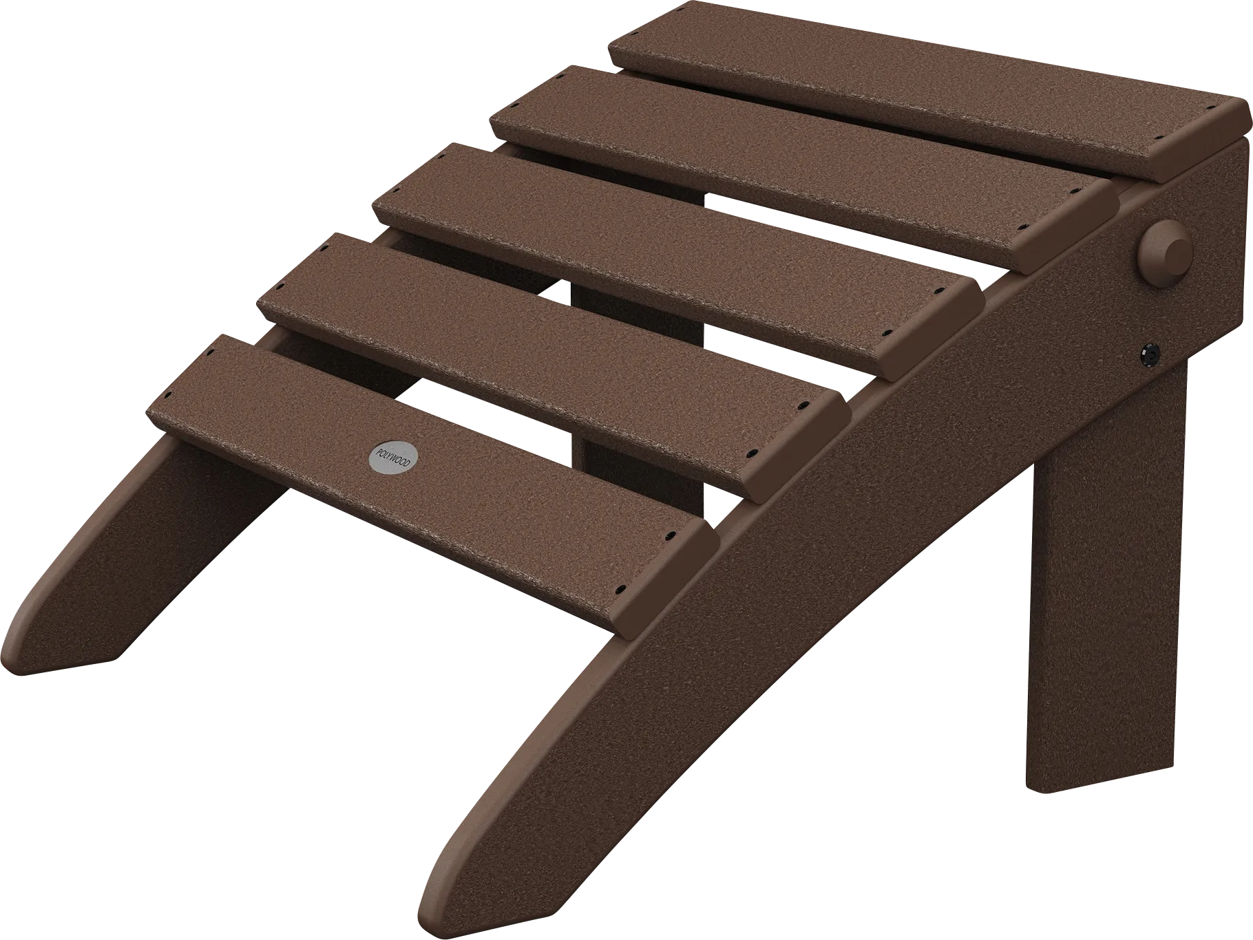 POLYWOOD Classic Mahogany Outdoor Folding Ottoman - Image 1