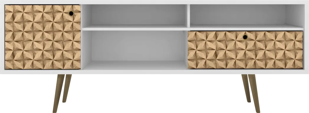 Vallar White/Toffee 71 In. Console