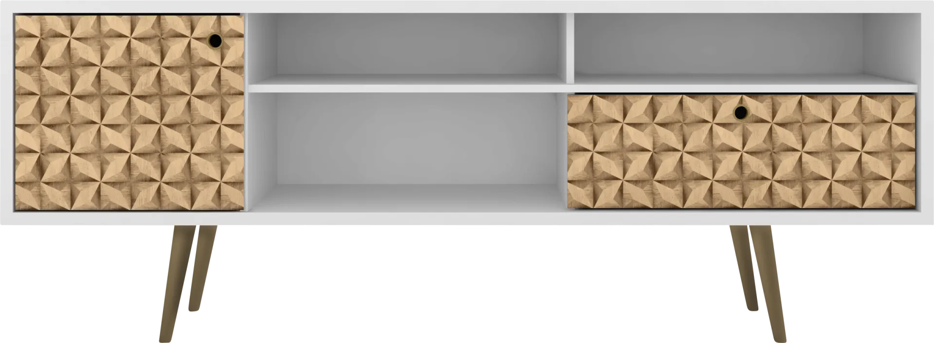 Vallar White/Toffee 71 In. Console - Image 1