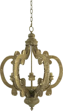 Leda Post Natural Chandelier