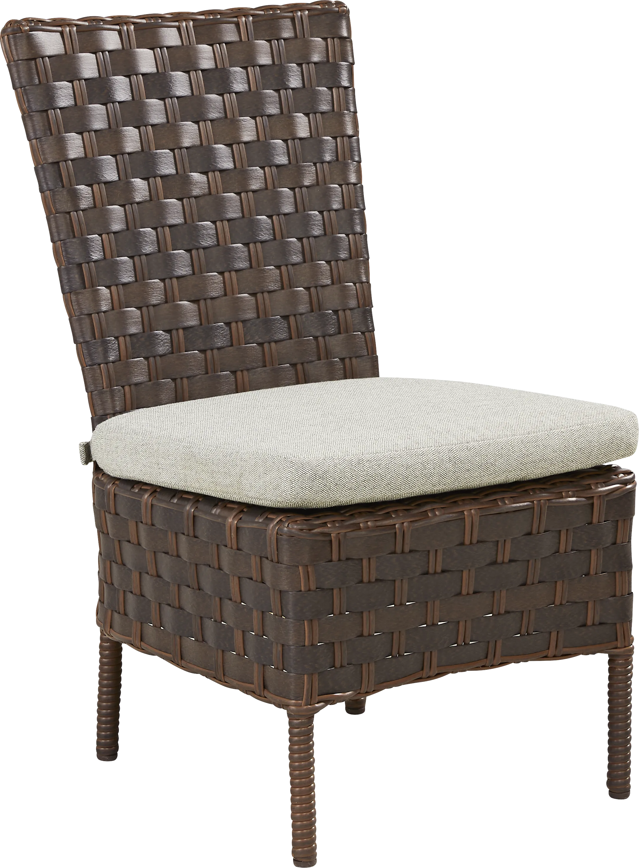 Mantra Brown Outdoor Side Chair with Ash Cushion - Thumbnail - Image 1