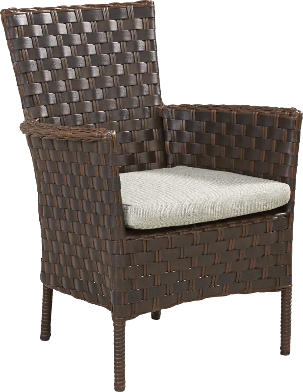 Mantra Brown Outdoor Arm Chair with Ash Cushion