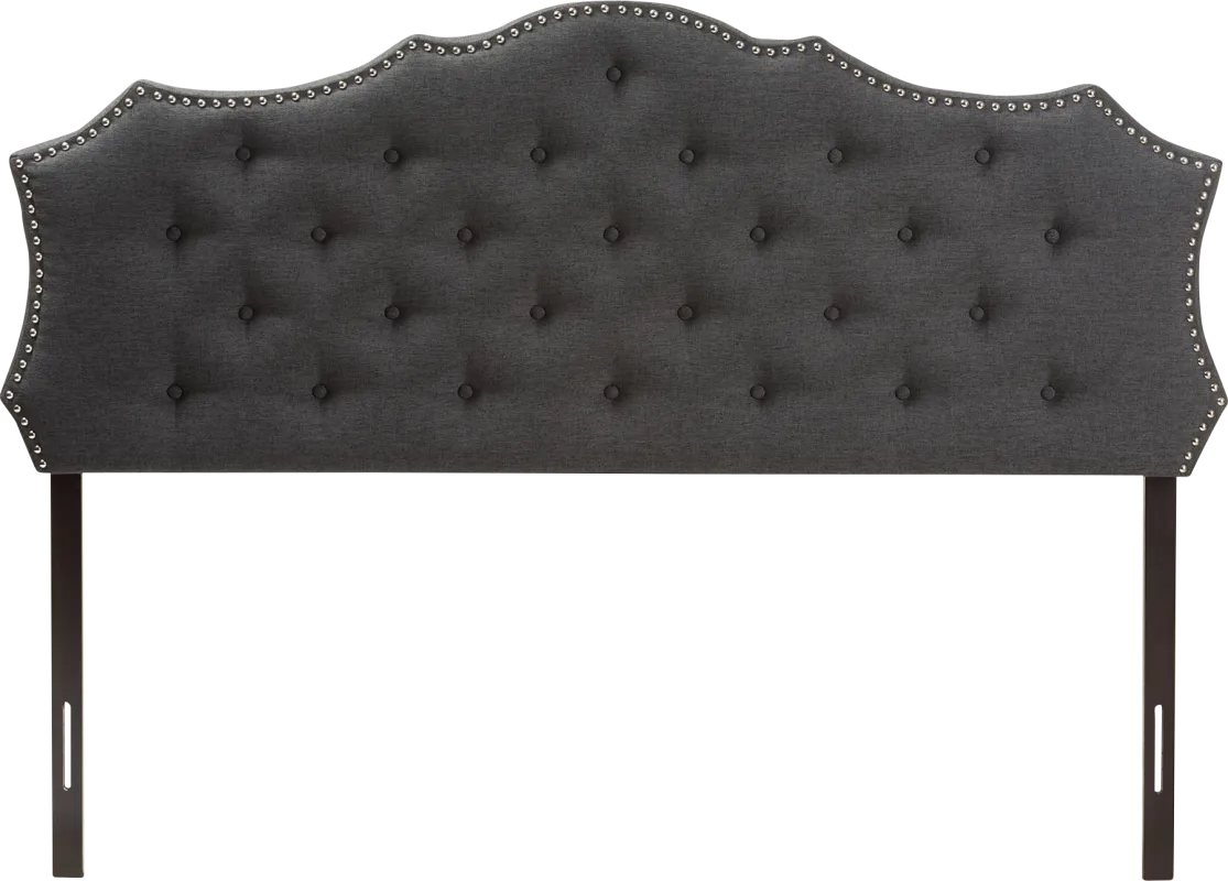 Poppleton Charcoal King Upholstered Headboard