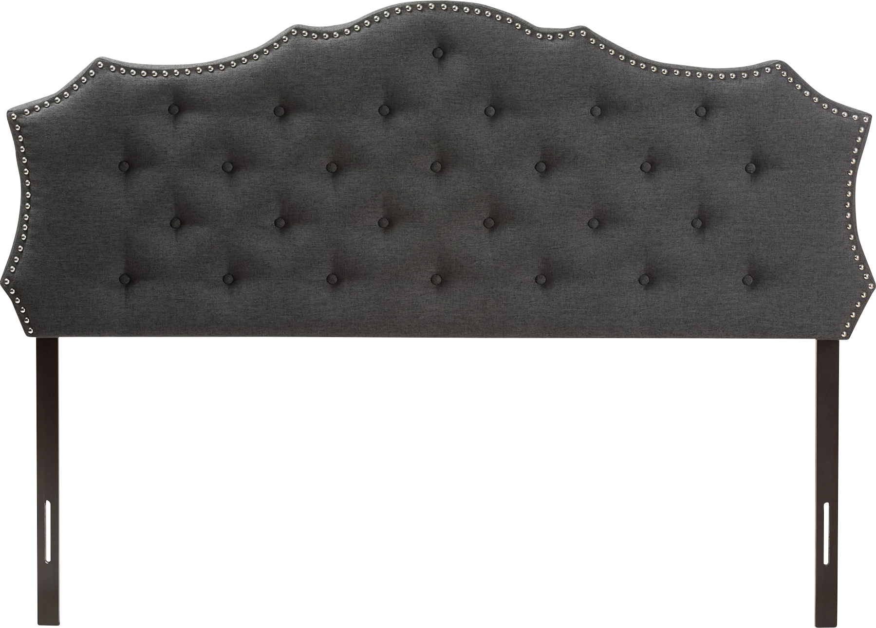 Poppleton Charcoal King Upholstered Headboard - Image 1