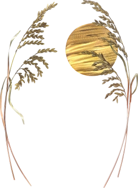 Sea Oats By The Sun Gold Indoor/Outdoor Wall Art