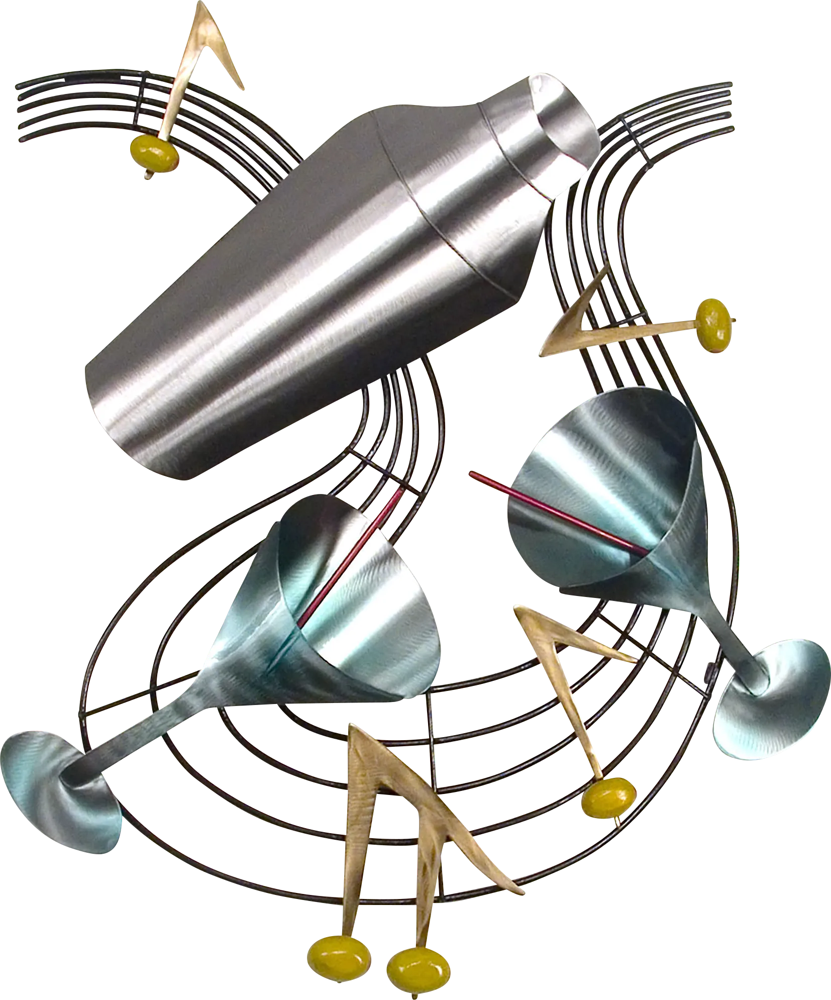 Party With Music Silver Indoor/Outdoor Wall Art - Image 1