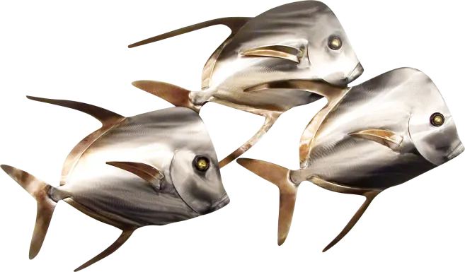 Swim Away Silver Indoor/Outdoor Wall Art