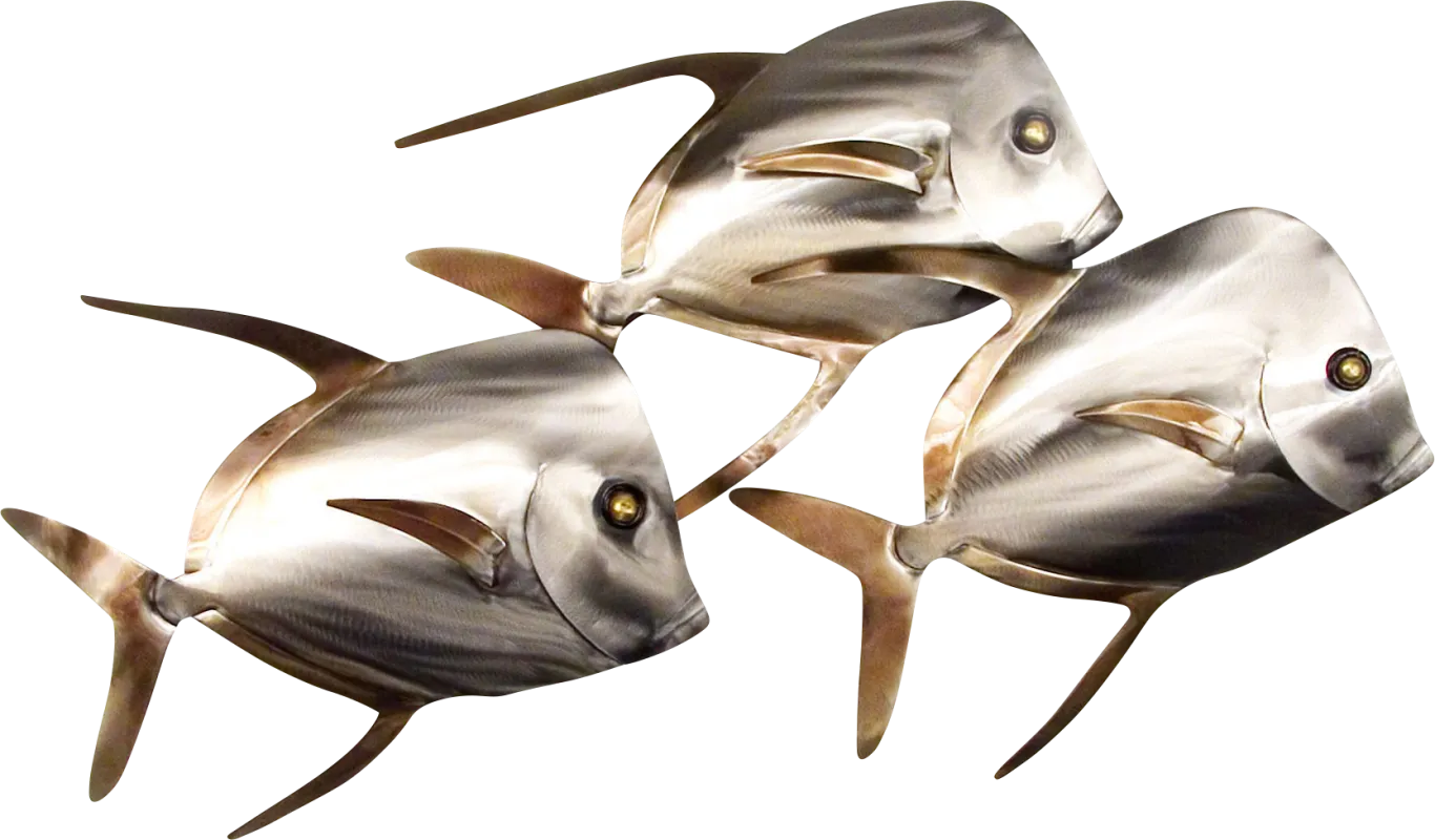 Swim Away Silver Indoor/Outdoor Wall Art