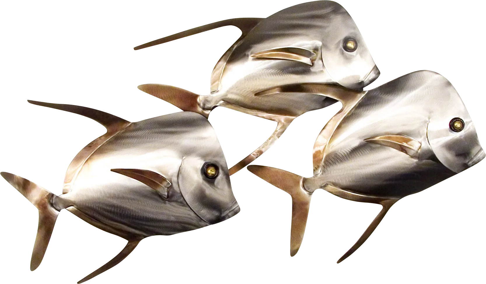 Swim Away Silver Indoor/Outdoor Wall Art - Image 1