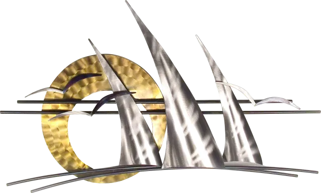 Sailing Away Silver Indoor/Outdoor Wall Art