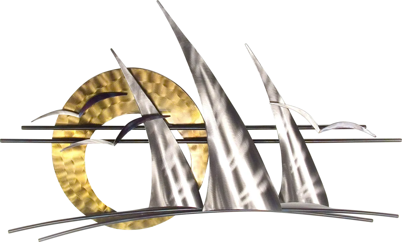 Sailing Away Silver Indoor/Outdoor Wall Art