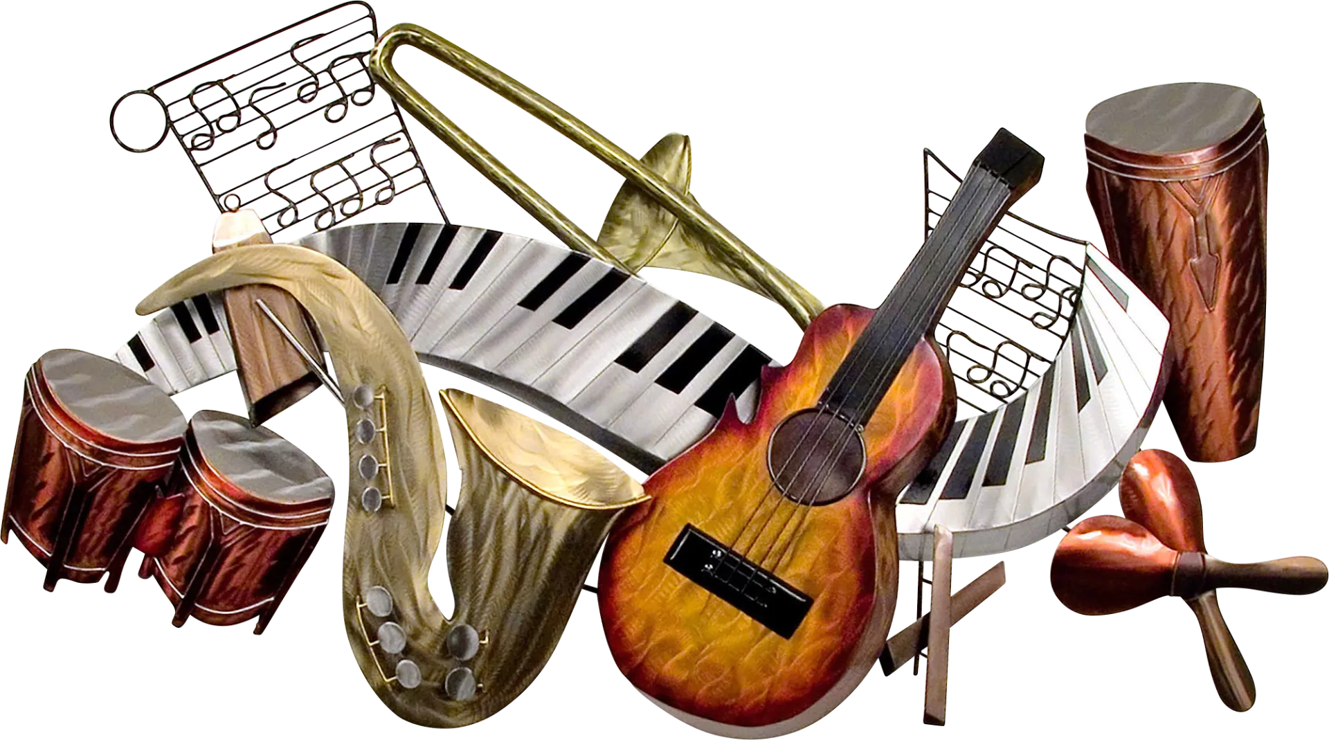 Full Band Brown Indoor/Outdoor Wall Art - Image 1