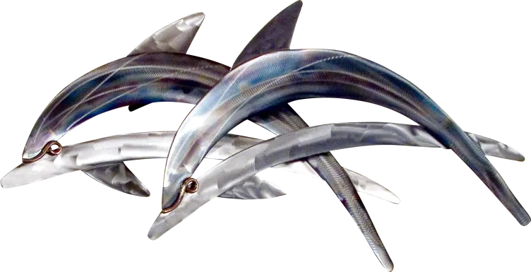 Dolphins II Blue Indoor/Outdoor Wall Art