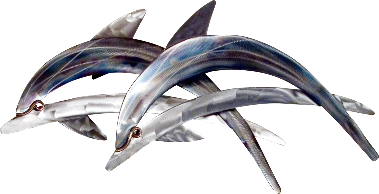 Dolphins II Blue Indoor/Outdoor Wall Art