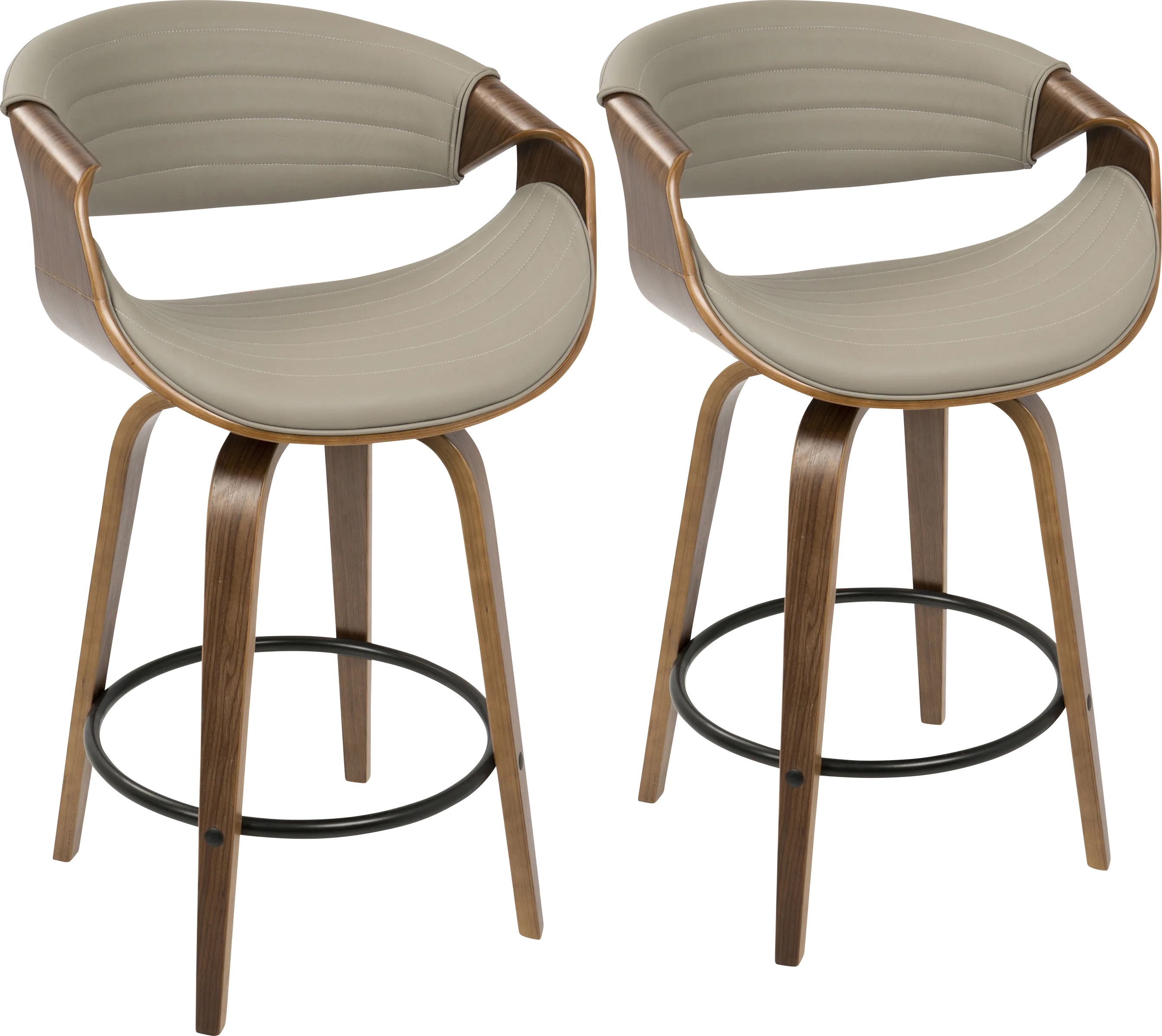 Symphony Place Gray Counter Height Stool (Set of 2) - Thumbnail - Image 1
