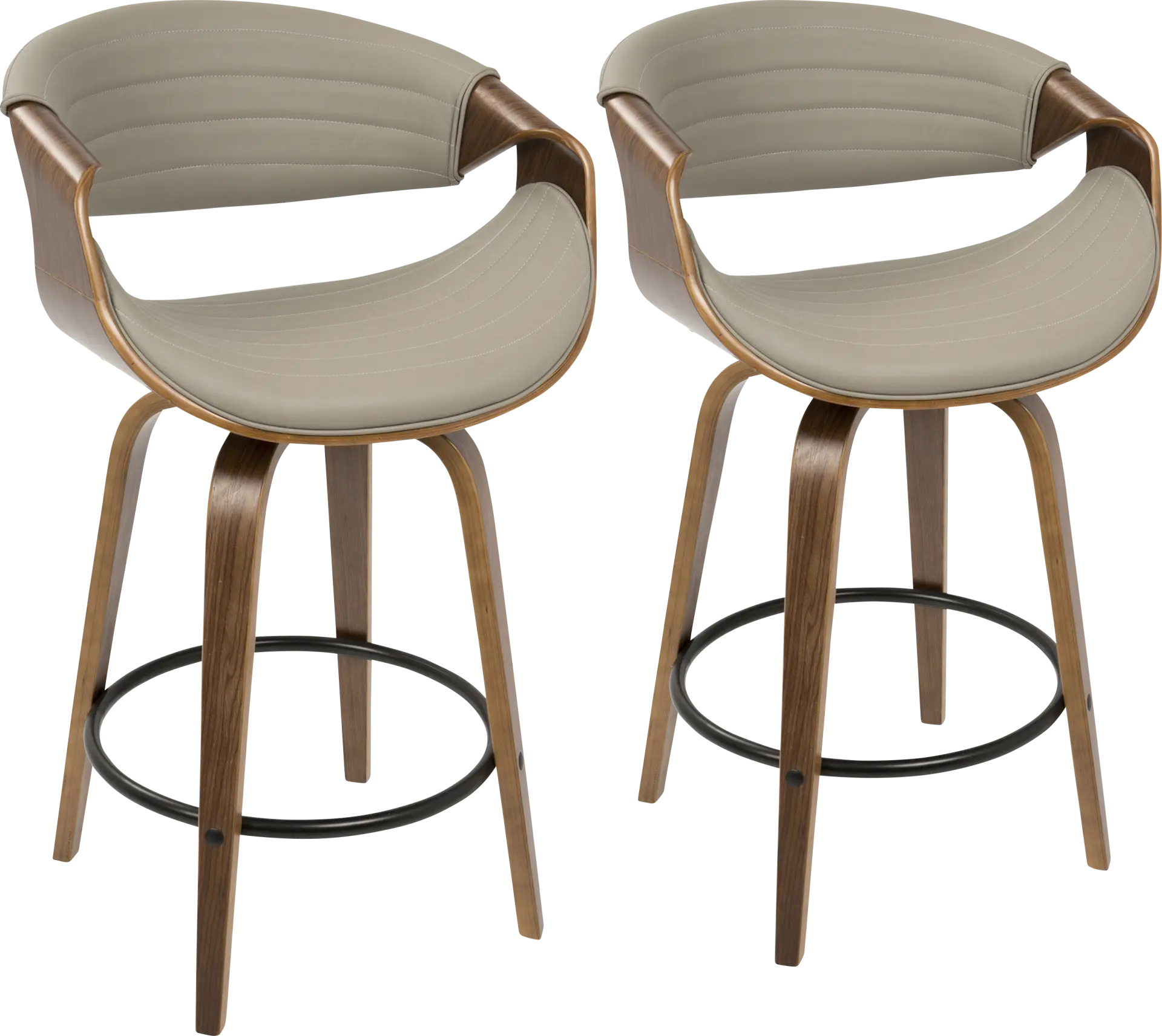 Symphony Place Gray Counter Height Stool (Set of 2)