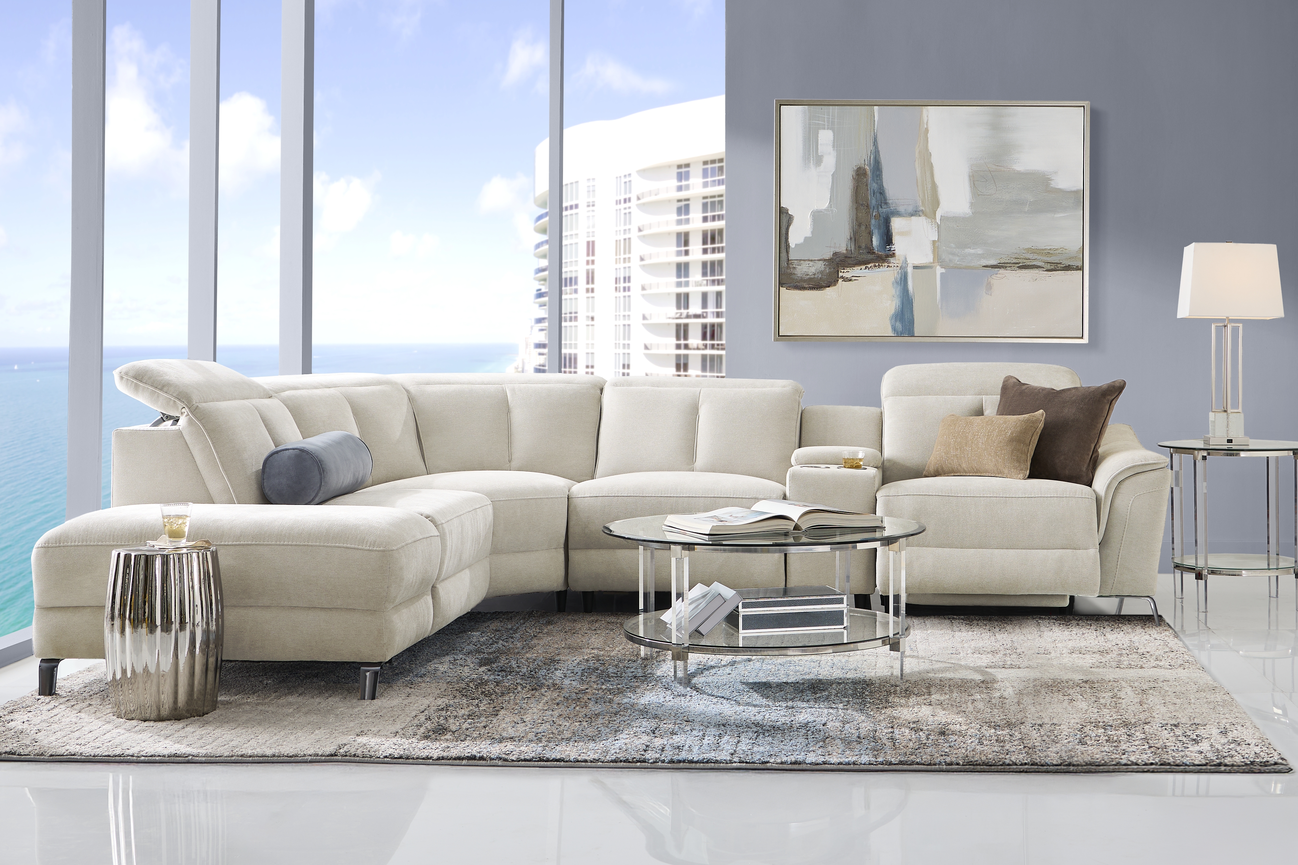 Cavani Gray 6 Pc Dual Power Reclining Sectional - Thumbnail - Image 2
