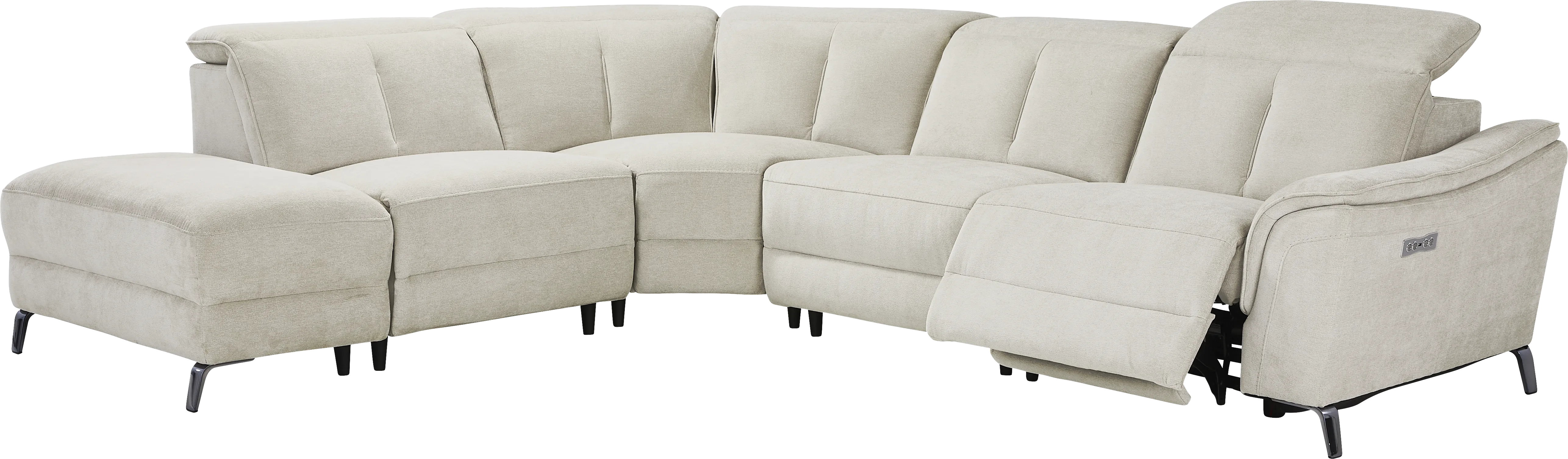 Cavani Gray 5 Pc Dual Power Reclining Sectional - Thumbnail - Image 1