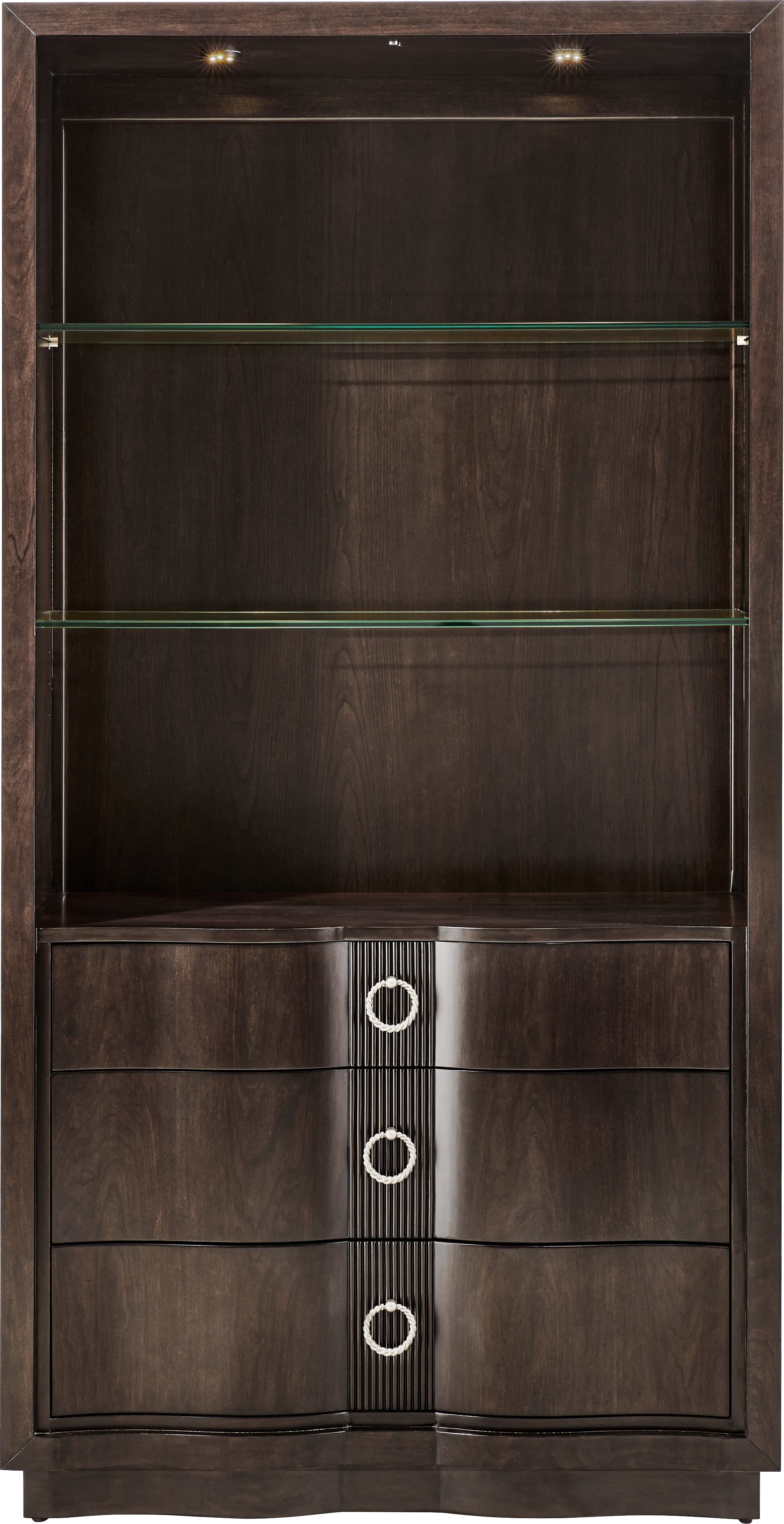 Bradbury Brown Cherry Finish Curio - Thumbnail - Image 1