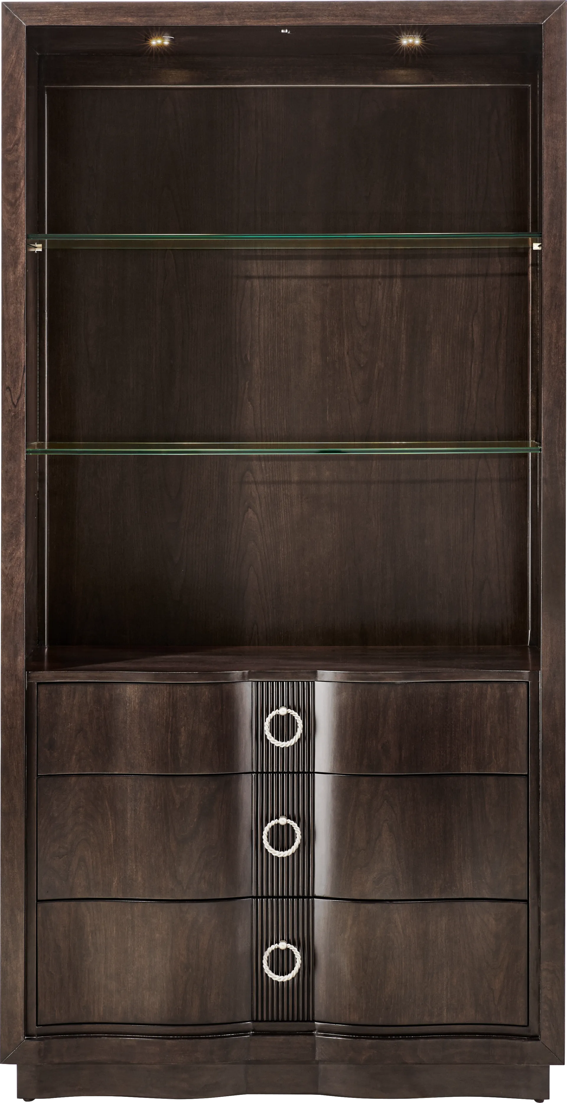 Bradbury Brown Cherry Finish Curio - Image 1