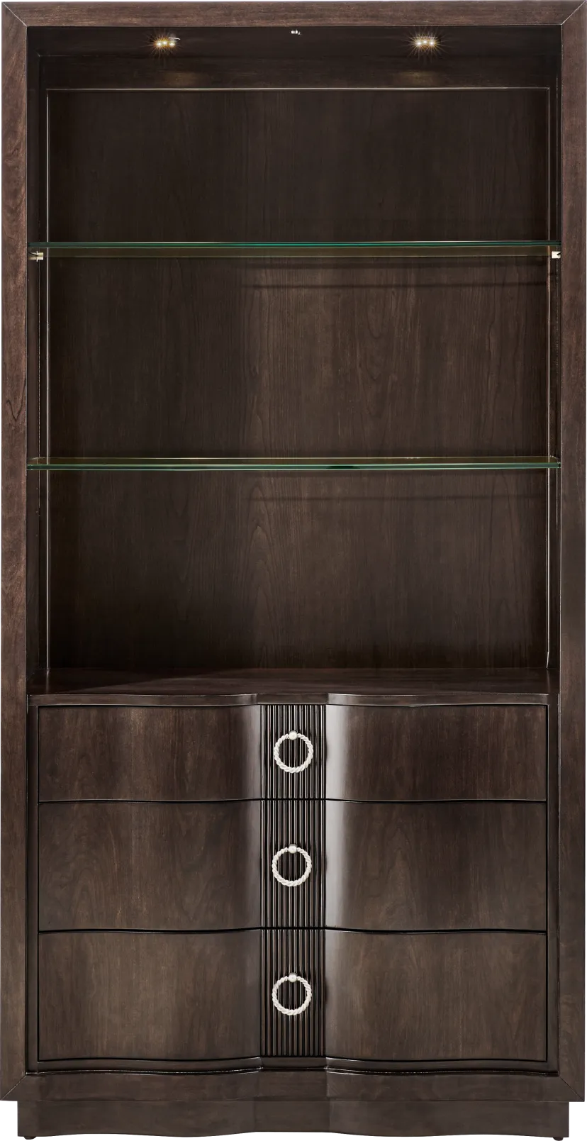 Bradbury Brown Cherry Finish Curio