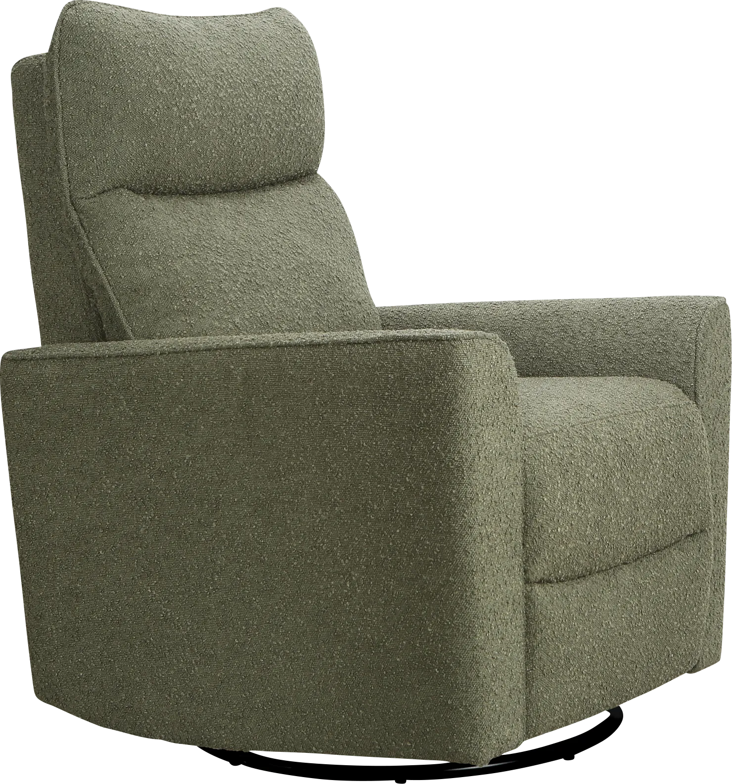 Nasati Green Polyester Fabric Swivel Glider | Rooms to Go