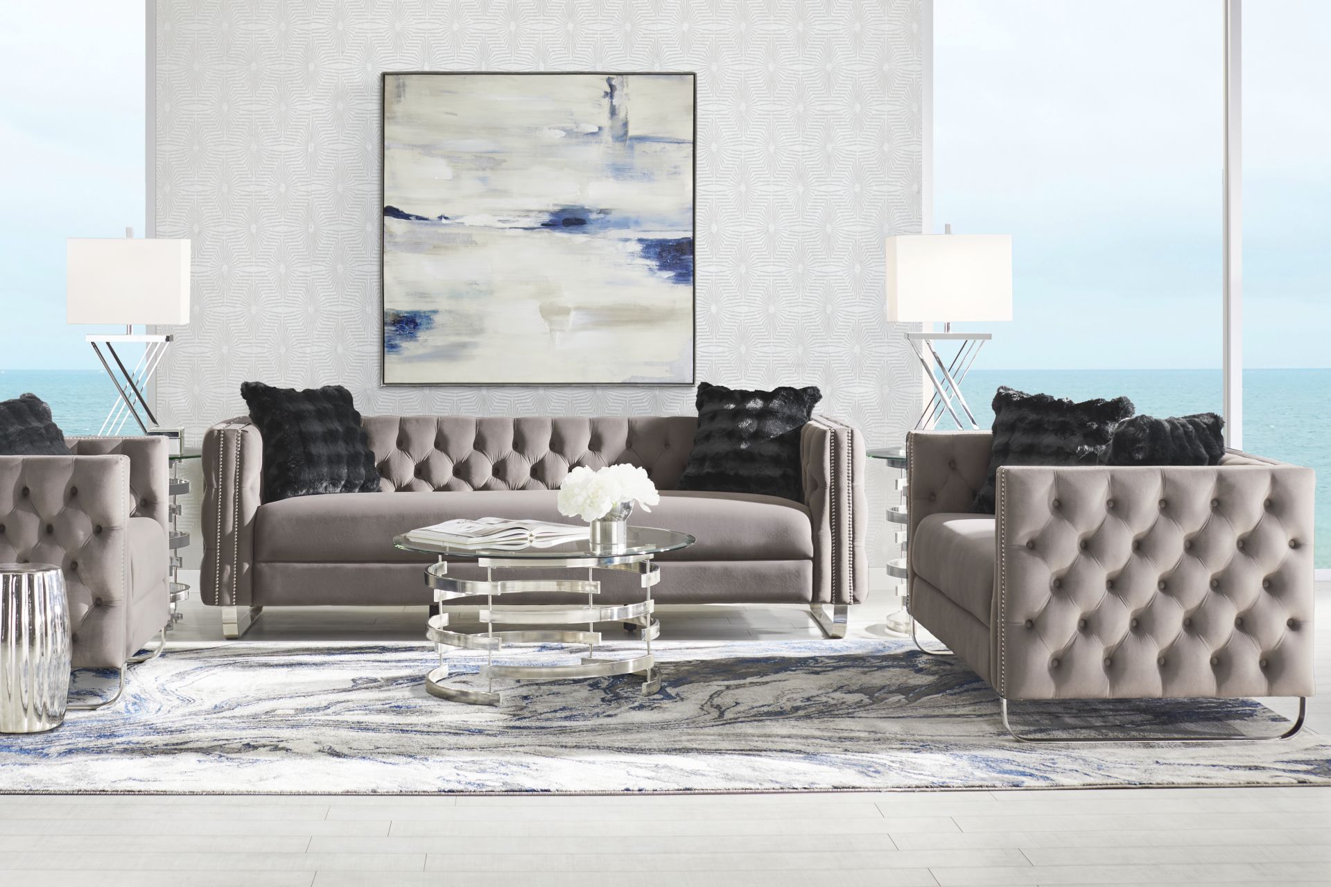 Corrella Gray 8 Pc Living Room - Image 1