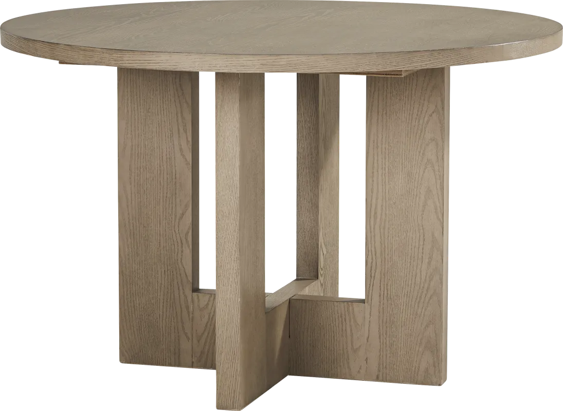 Rosolli Gray Round Dining Table