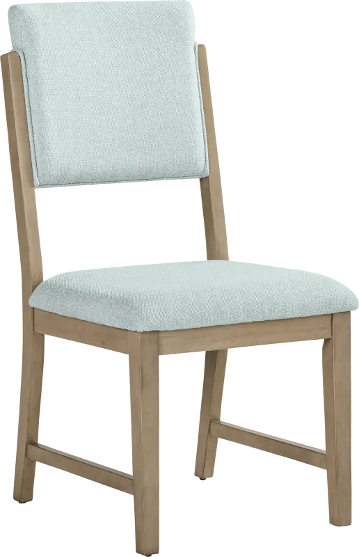 Rosolli Blue Side Chair with Gray Legs