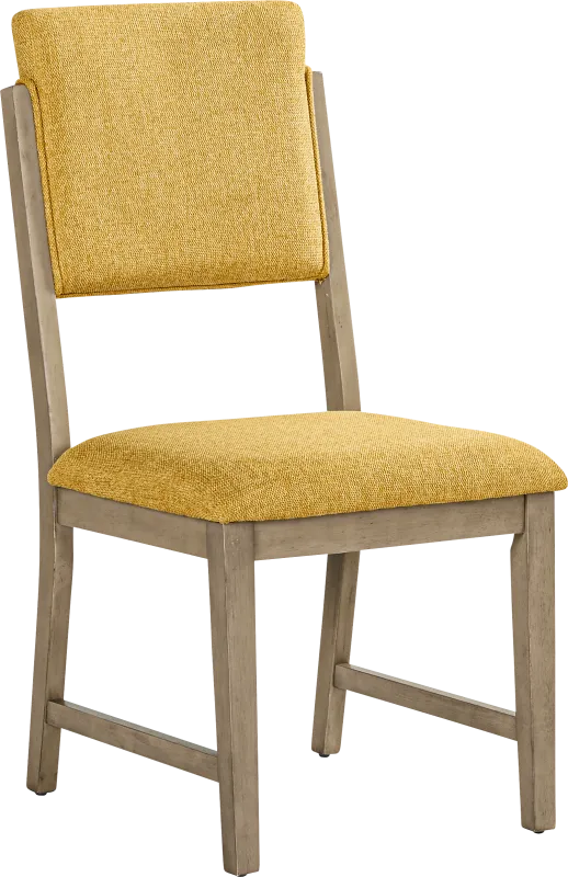 Rosolli Maize Side Chair with Gray Legs