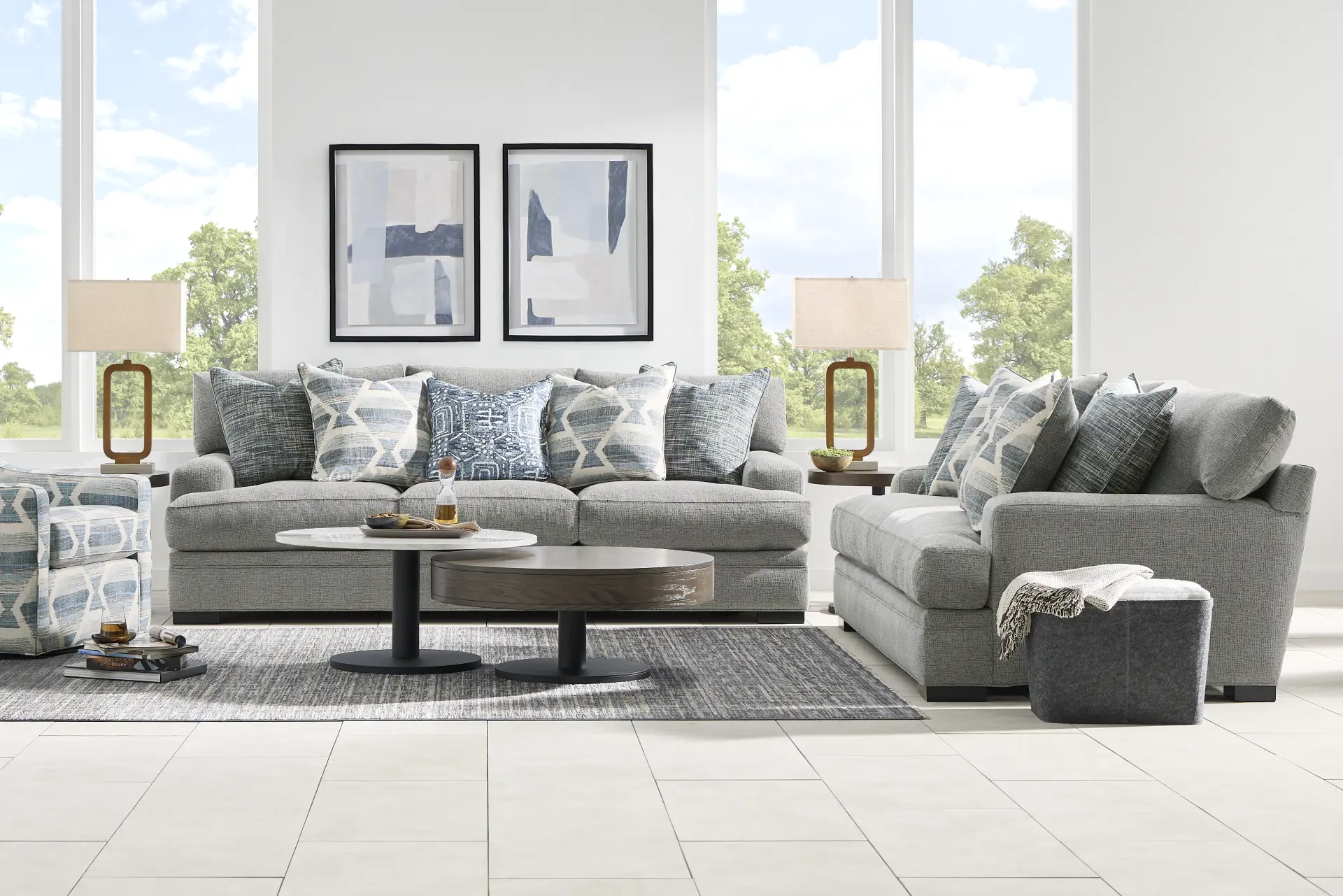 Bedford Park Gray 8 Pc Living Room