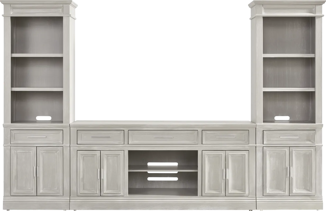 Stephenson Light Gray 3 Pc Wall Unit with 70 in. Console