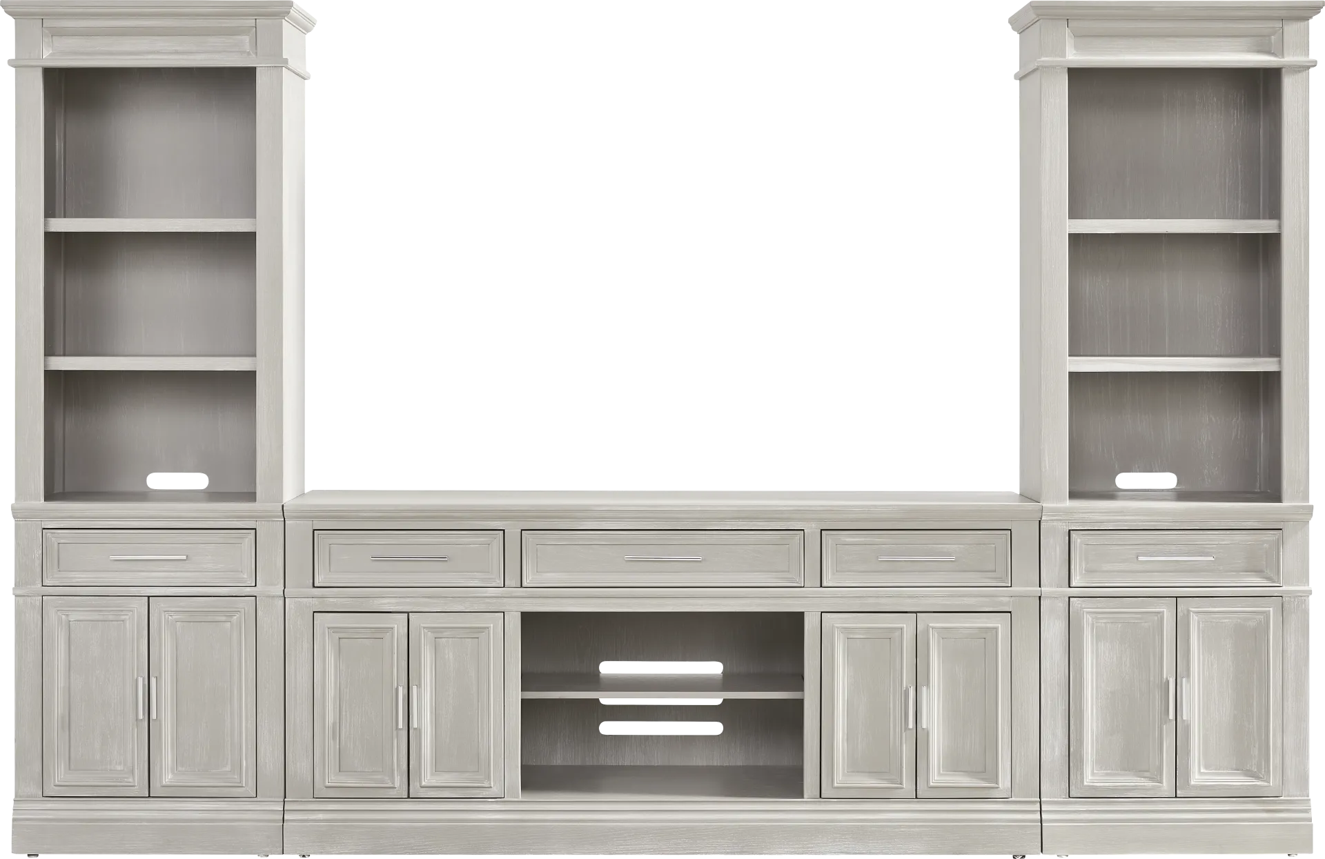 Stephenson Light Gray 3 Pc Wall Unit with 70 in. Console - Image 1
