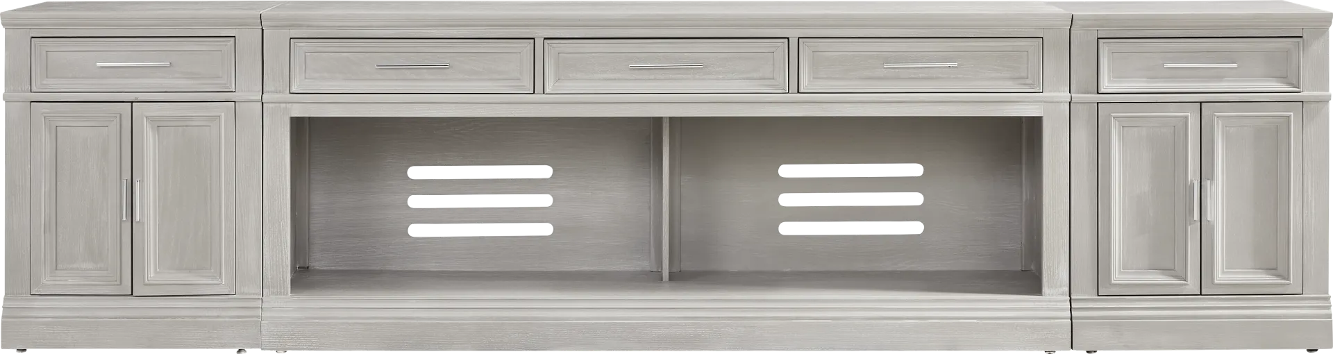 Stephenson Light Gray 3 Pc 78 in. Console with Extensions - Image 1