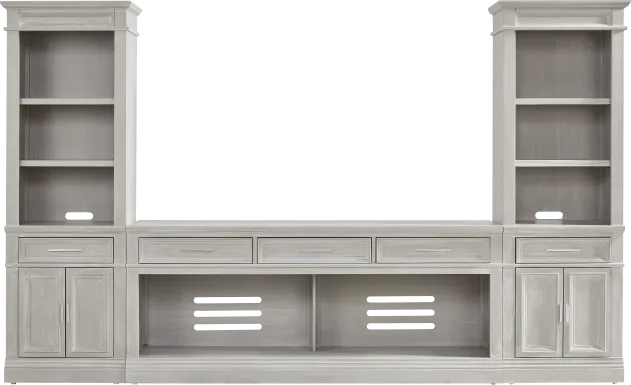 Stephenson Light Gray 3 Pc Wall Unit with 78 in. Console