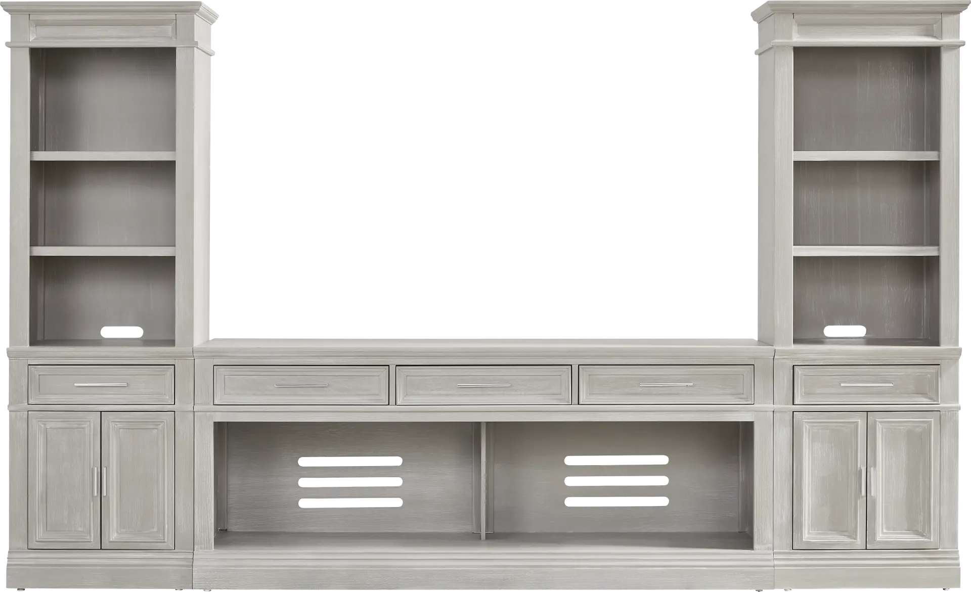 Stephenson Light Gray 3 Pc Wall Unit with 78 in. Console