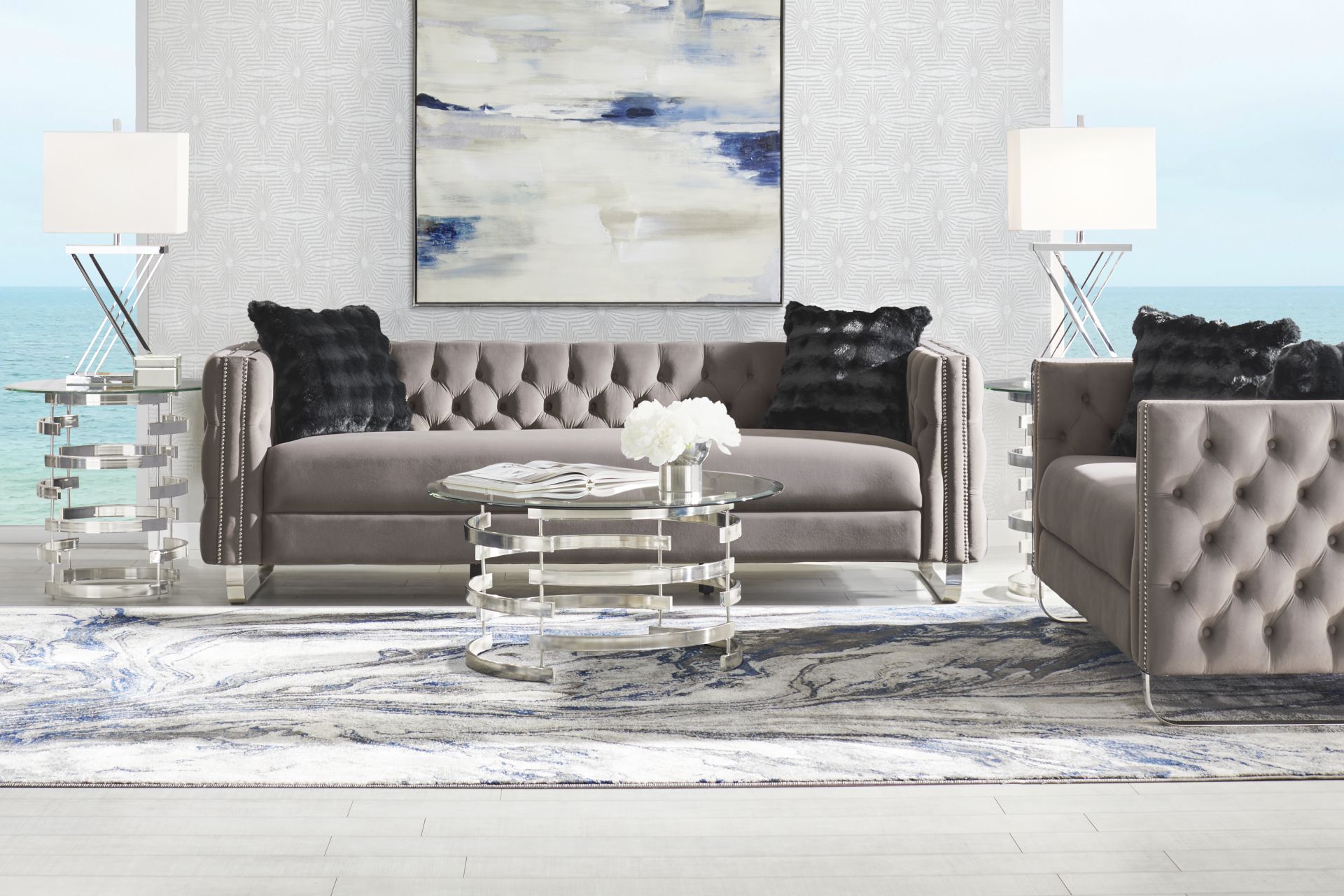 Corrella Gray 7 Pc Living Room - Image 1