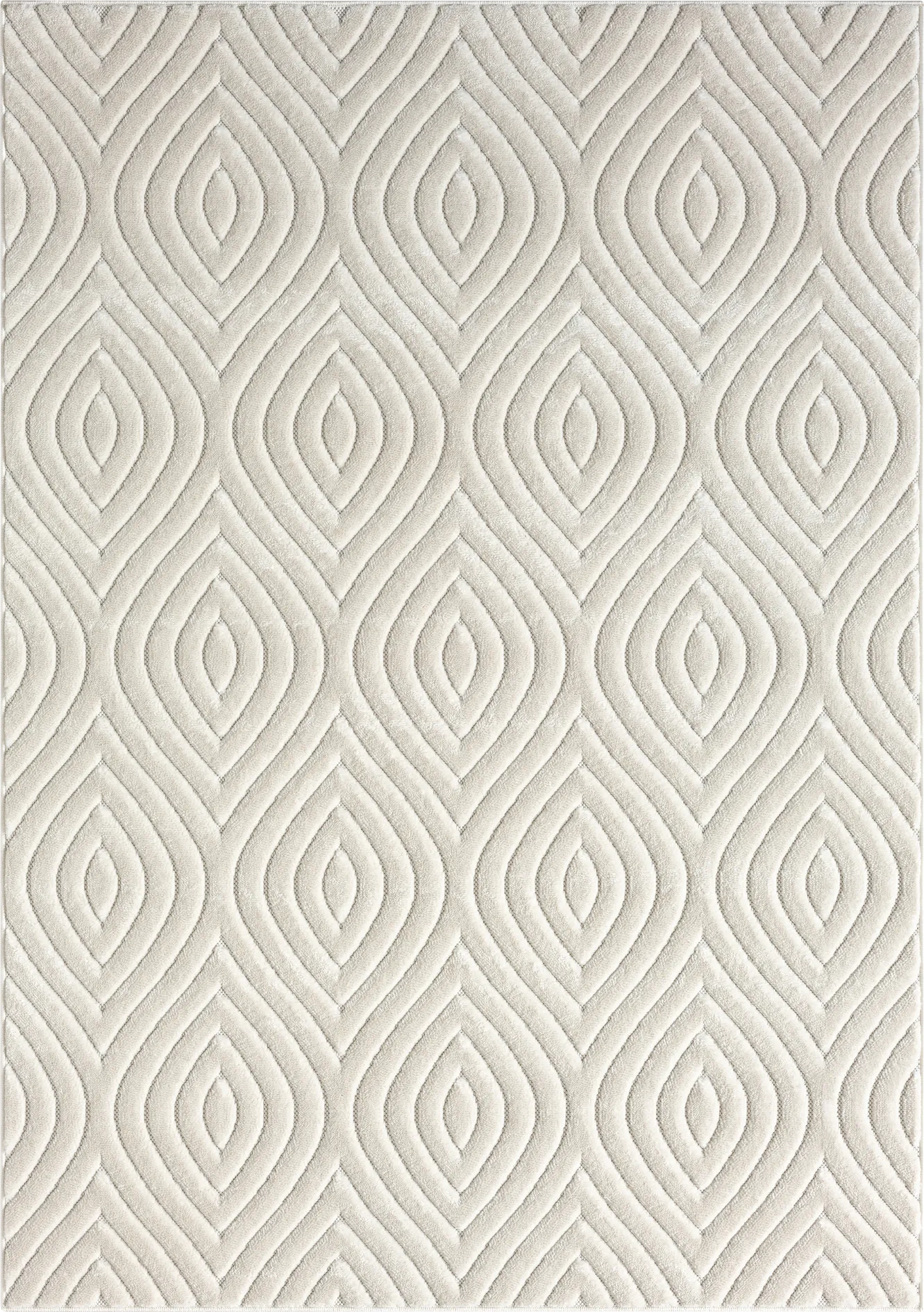Abbour Ivory 7'10 x 9'10 Indoor,Outdoor Rug - Thumbnail - Image 1