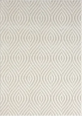 Abbour Ivory 7'10 x 9'10 Indoor,Outdoor Rug