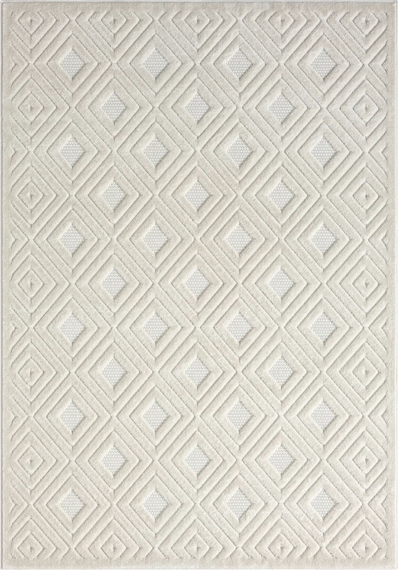Chivons Ivory 5' x 7' Indoor,Outdoor Rug - Thumbnail - Image 1