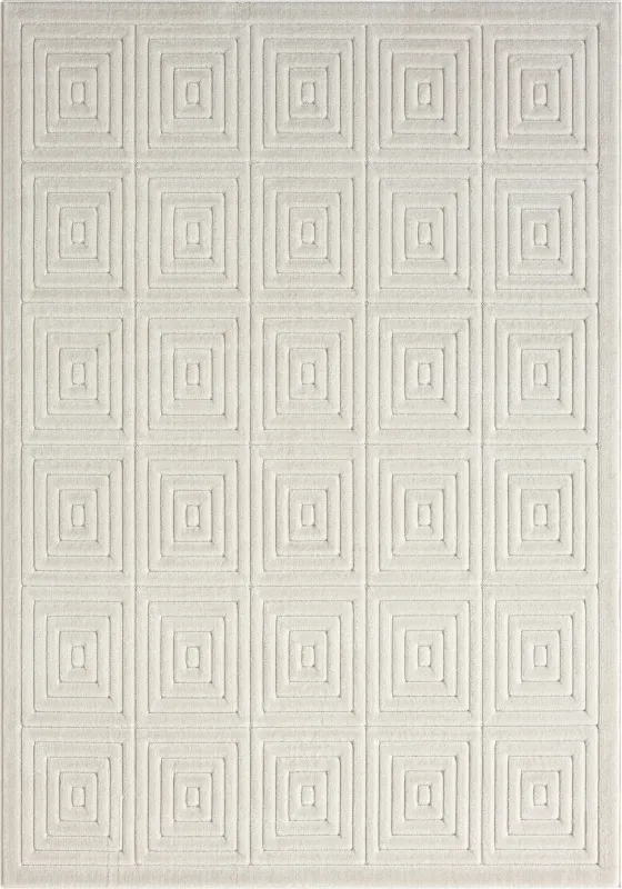 Abbour Ivory 7'10 x 9'10 Indoor,Outdoor Rug