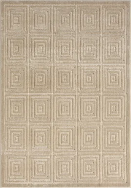 Abbour Beige 7'10 x 9'10 Indoor,Outdoor Rug