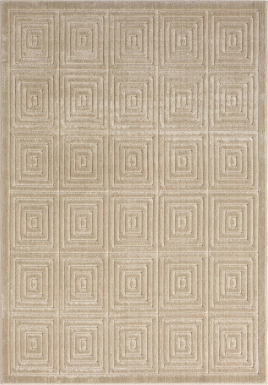 Abbour Beige 7'10 x 9'10 Indoor,Outdoor Rug