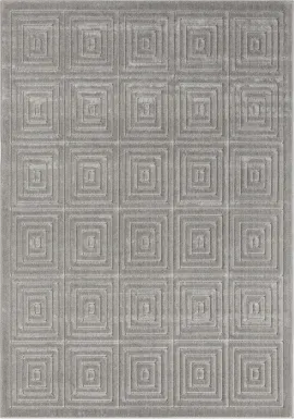 Abbour Gray 7'10 x 9'10 Indoor,Outdoor Rug